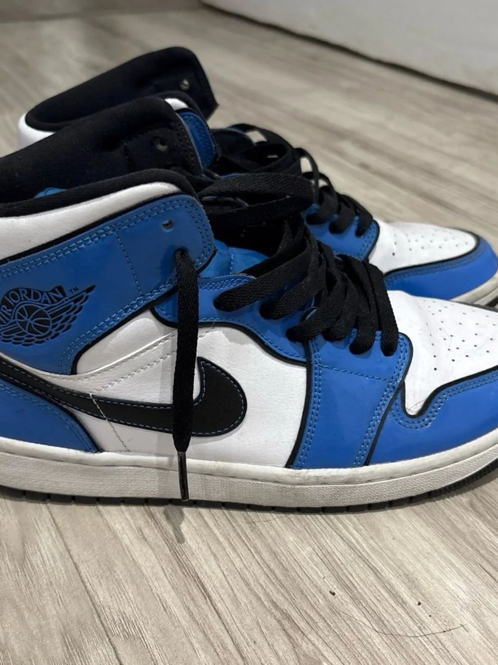 Jordan Kids Blue, White & Black High-Top Sneakers